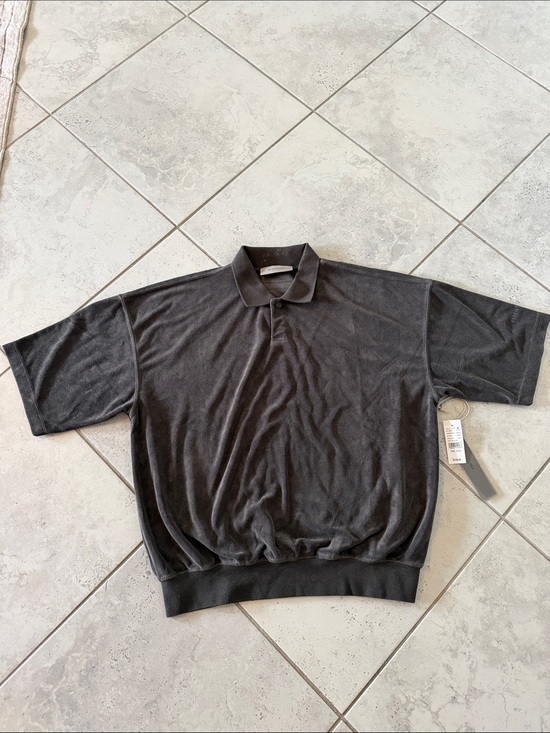 Fear of God Other - Fear of God Charcoal Short-Sleeve Polo